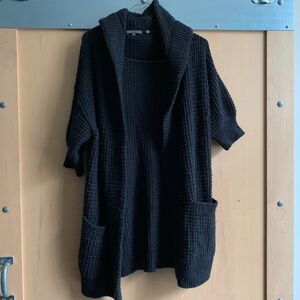 S Vince knit hooded cardigan